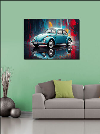 Kanvas Tablo Retro Klasik Araba 50cmx70cm