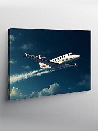 Kanvas Tablo Küçük Jet Uçağı 50cmx70cm