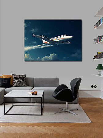 Kanvas Tablo Küçük Jet Uçağı 50cmx70cm