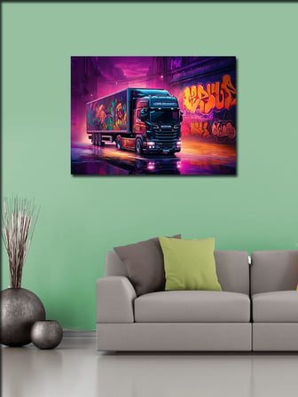 Kanvas Tablo Grafiti Tır Sanatı 50cmx70cm