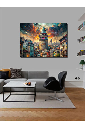 Kanvas Tablo Galata Kulesi