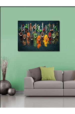 Kanvas Tablo Baharatlar Mutfak Temalı