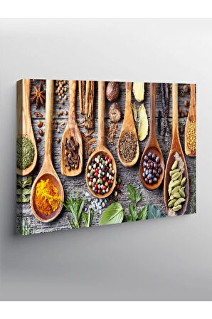 Kanvas Tablo Baharat Çeşitleri Mutfak Temalı