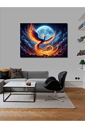 Kanvas Tablo Anka Kuşu Ve Dolunay