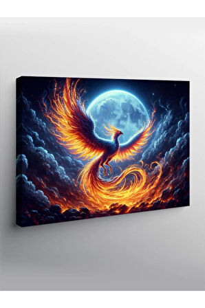 Kanvas Tablo Anka Kuşu Ve Dolunay