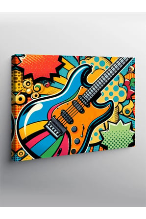 Kanvas Tablo Soyut Gitar Sanatı