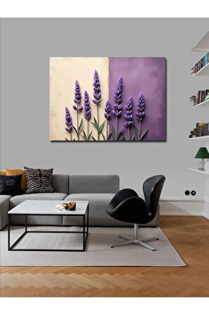 Kanvas Tablo Mor Lavantalar