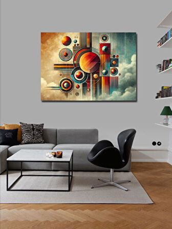 Kanvas Tablo Gezegenler Ve Soyut Sanat