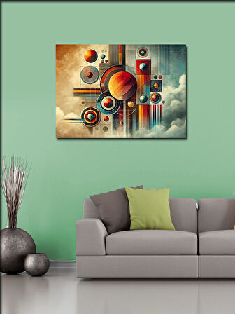 Kanvas Tablo Gezegenler Ve Soyut Sanat