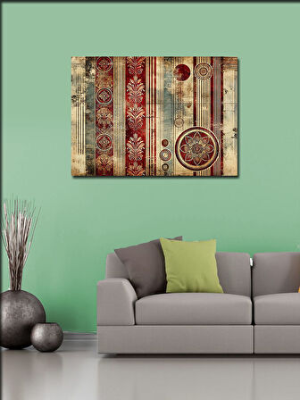 Kanvas Tablo Vintage Duvar Deseni