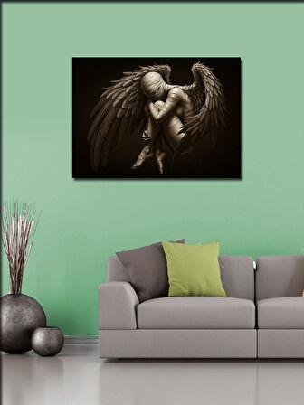 Kanvas Tablo Karanlık Kanatlı Melek