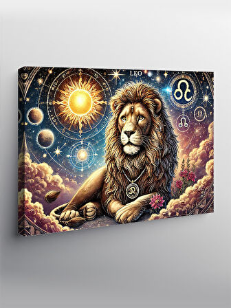 Kanvas Tablo Astrolojik Aslan Figürü