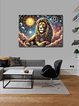 Kanvas Tablo Astrolojik Aslan Figürü