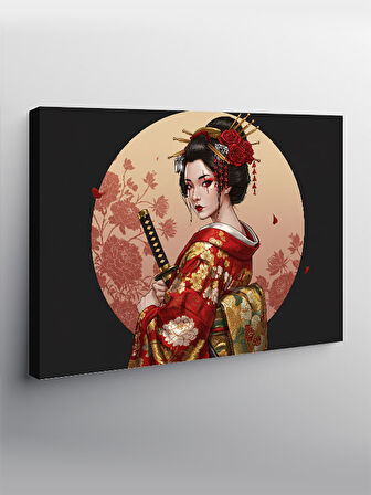 Kanvas Tablo Geleneksel Japon Geisha