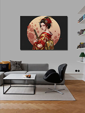 Kanvas Tablo Geleneksel Japon Geisha
