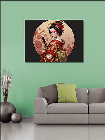 Kanvas Tablo Geleneksel Japon Geisha