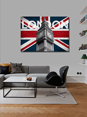 Kanvas Tablo Londra Big Ben İllüstrasyonu