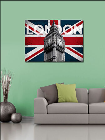 Kanvas Tablo Londra Big Ben İllüstrasyonu
