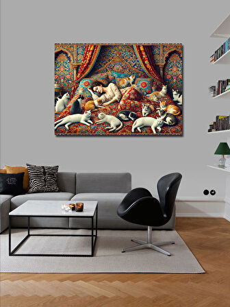 Kanvas Tablo Renkli Hayvan Deseni