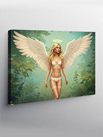 Kanvas Tablo Kanatlı Melek Kadın