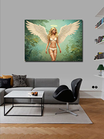 Kanvas Tablo Kanatlı Melek Kadın