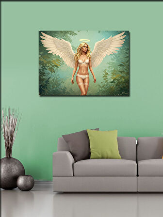 Kanvas Tablo Kanatlı Melek Kadın