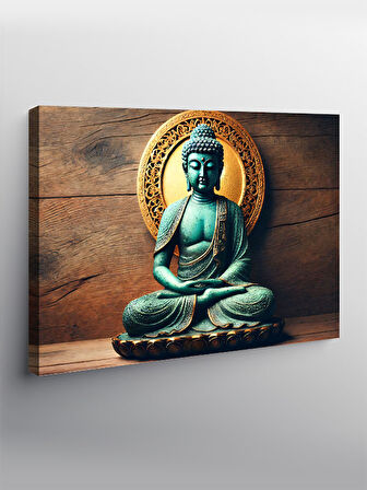 Kanvas Tablo Budha Ve Altın Çember
