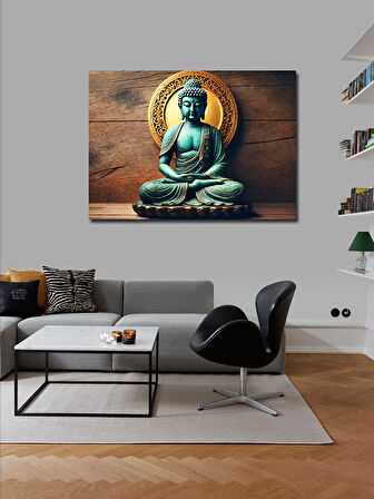 Kanvas Tablo Budha Ve Altın Çember