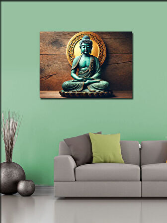 Kanvas Tablo Budha Ve Altın Çember