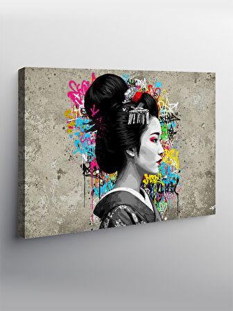 Kanvas Tablo Geleneksel Geisha Kadın
