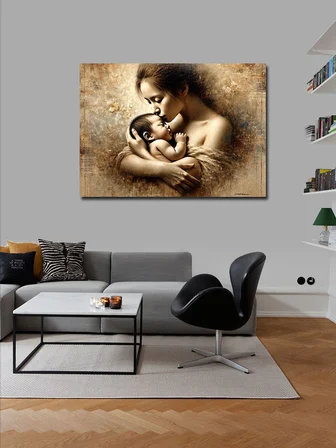 Kanvas Tablo Anne Ve Bebek