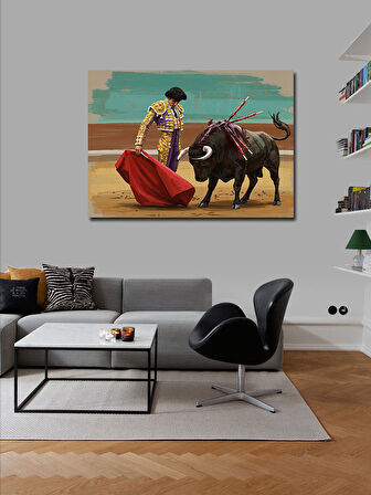 Kanvas Tablo Matador Ve Boğa