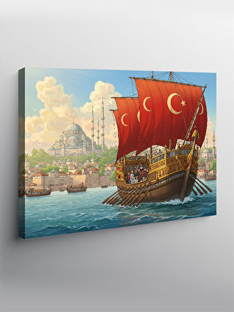 Kanvas Tablo Türk Yelkenli Gemisi