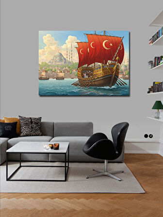 Kanvas Tablo Türk Yelkenli Gemisi