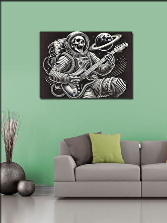 Kanvas Tablo Astronot Rock Yıldızı