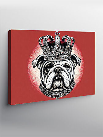 Kanvas Tablo Kraliyet Bulldog Portresi