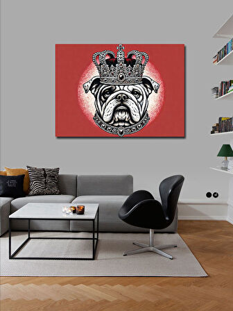 Kanvas Tablo Kraliyet Bulldog Portresi