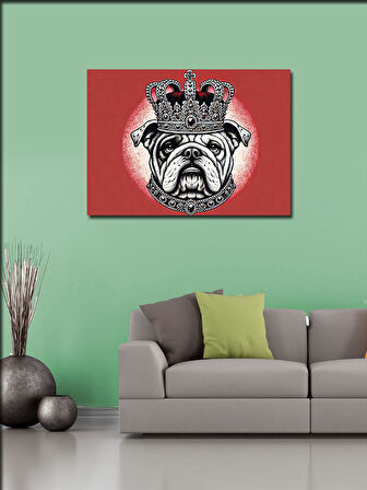 Kanvas Tablo Kraliyet Bulldog Portresi