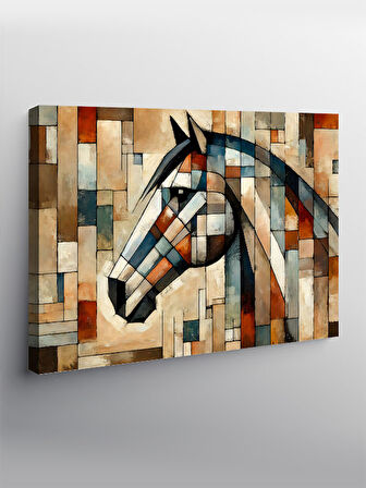 Kanvas Tablo Geometrik At Deseni