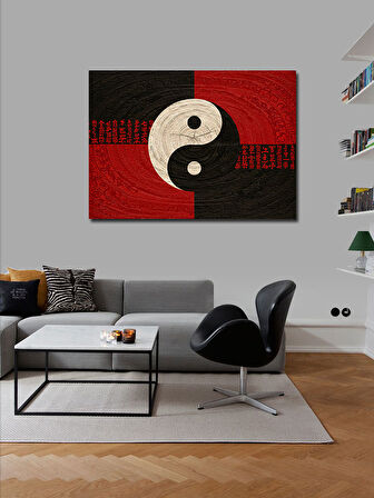 Kanvas Tablo Yin Ve Yang Dengesi