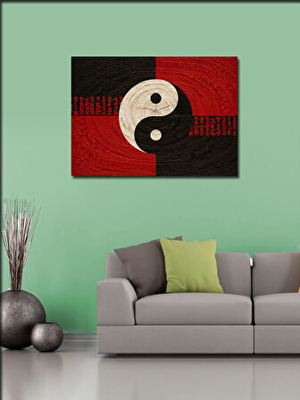 Kanvas Tablo Yin Ve Yang Dengesi