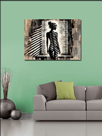 Kanvas Tablo Gölge Ve Siluet Zarafeti
