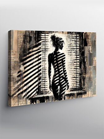 Kanvas Tablo Gölge Ve Siluet Zarafeti