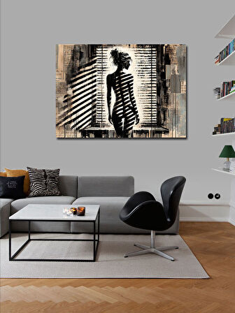 Kanvas Tablo Gölge Ve Siluet Zarafeti