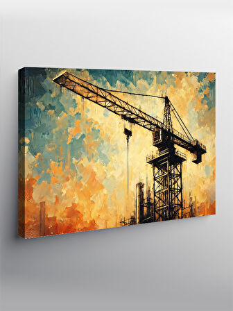 Kanvas Tablo Gökyüzüne Uzanan Vinç