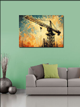 Kanvas Tablo Gökyüzüne Uzanan Vinç