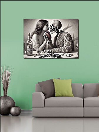 Kanvas Tablo Aşk Ve Viski: Zıtlıkların Uyumu