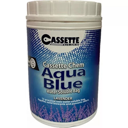 Cassette CHEMICALS Karavan Tekne Tuvalet Kimyasalı Aqua Blue Suda Çözünebilir Yatek Karavan Tekne