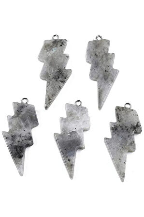 Sertifikalı Şimşek Model Yansımalı Labradorit Taşı Kolye - Aaa+ Kalite
