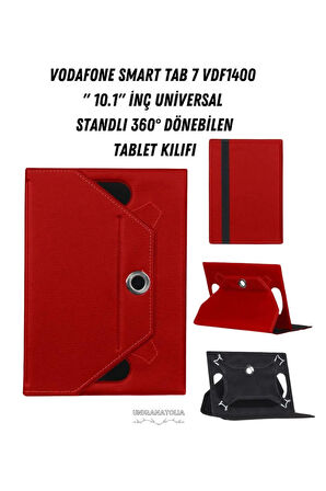 Vodafone Smart Tab 7 VDF1400 10.1"  Universal Standlı 360° Dönebilen Tablet Kılıfı